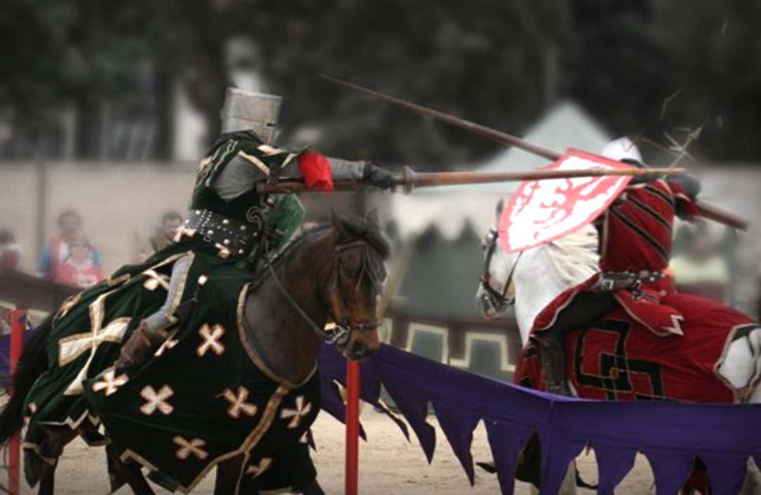 animación mercado medieval, justas de caballeros