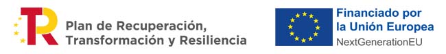 Plan de Recuperación, transformación y resiliencia gobierno de españa. Financiado por FONDOS FEDER. Unión Europea.